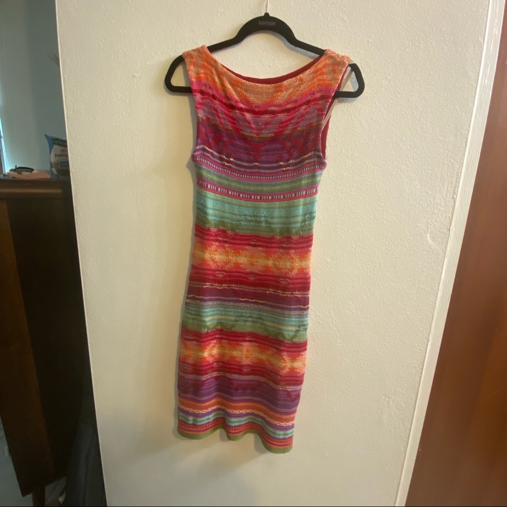 Multicolor knit dress